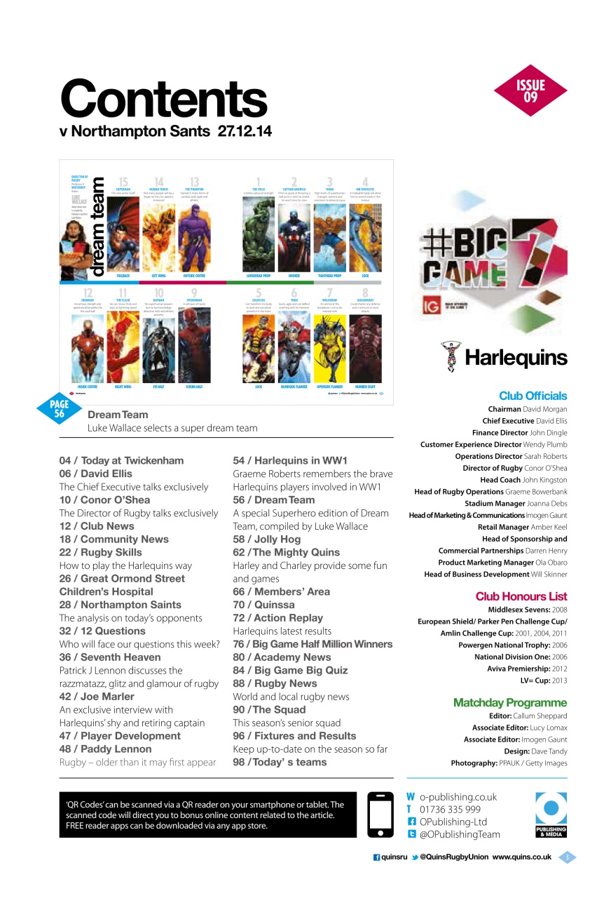 Harlequins Preview Pages