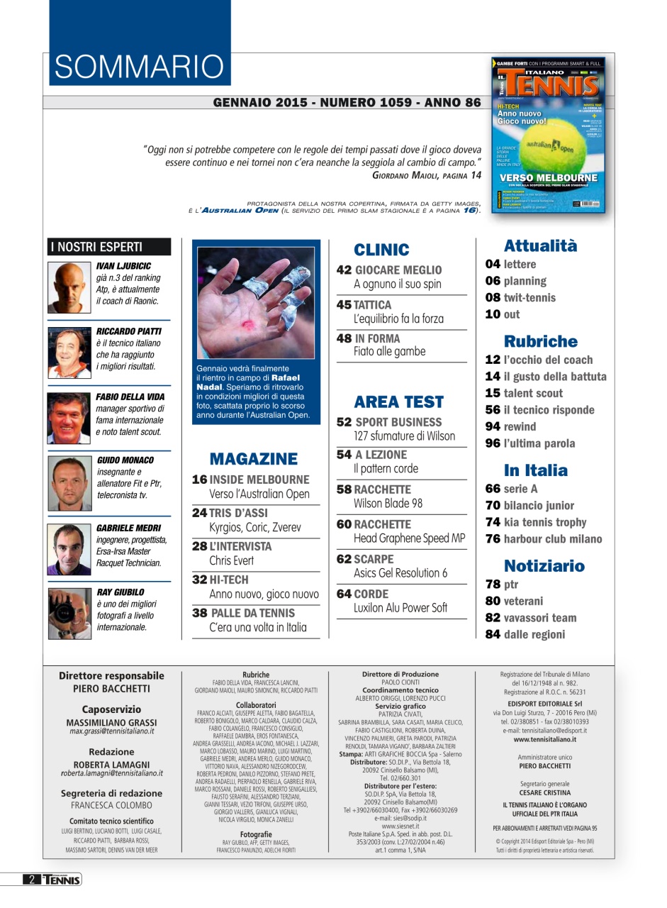Il Tennis Italiano Preview Pages