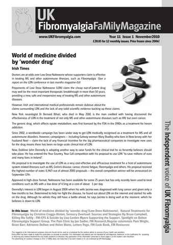 Fibromyalgia Magazine issue November 2010