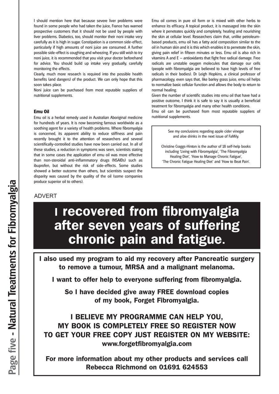 Fibromyalgia Magazine Preview Pages