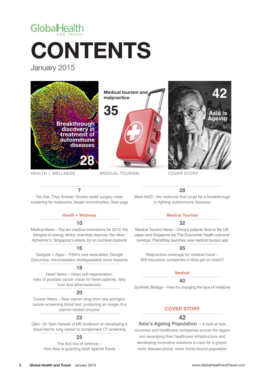 Global Health and Travel Preview Pages