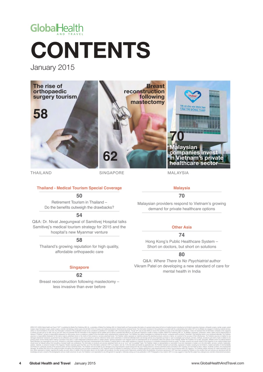 Global Health and Travel Preview Pages