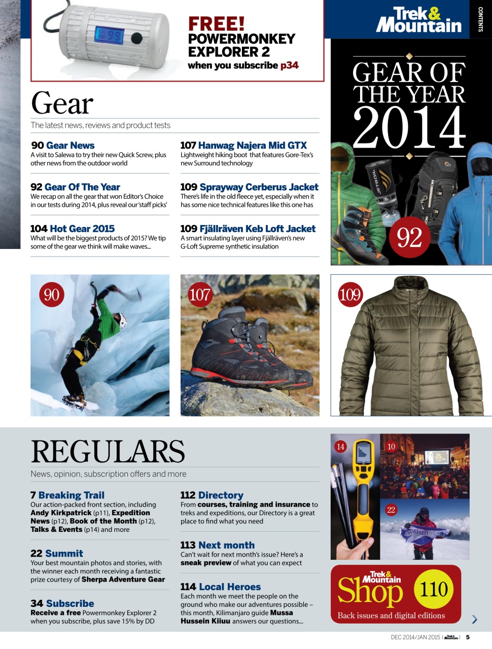 Trek & Mountain Magazine Preview Pages