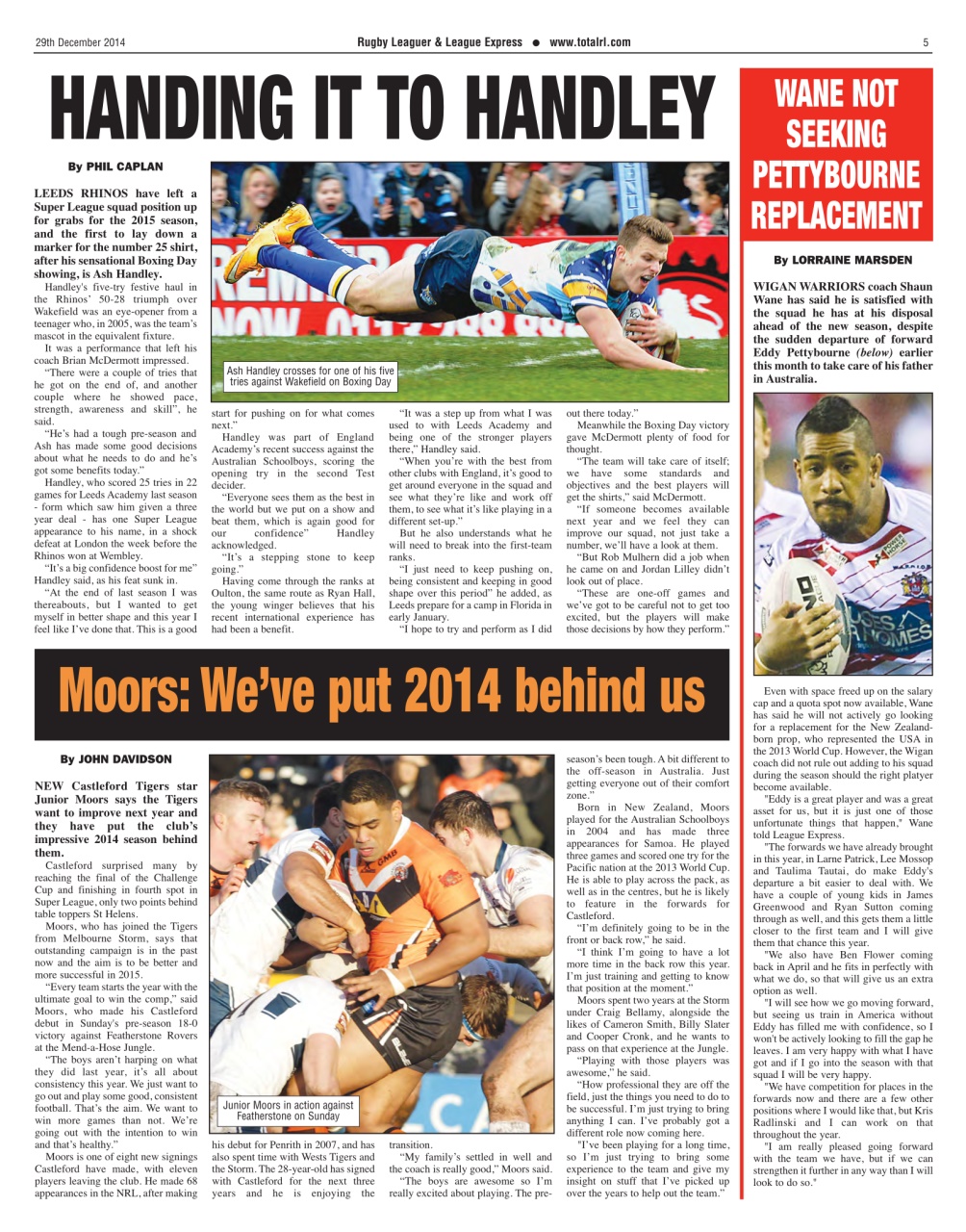 League Express Preview Pages