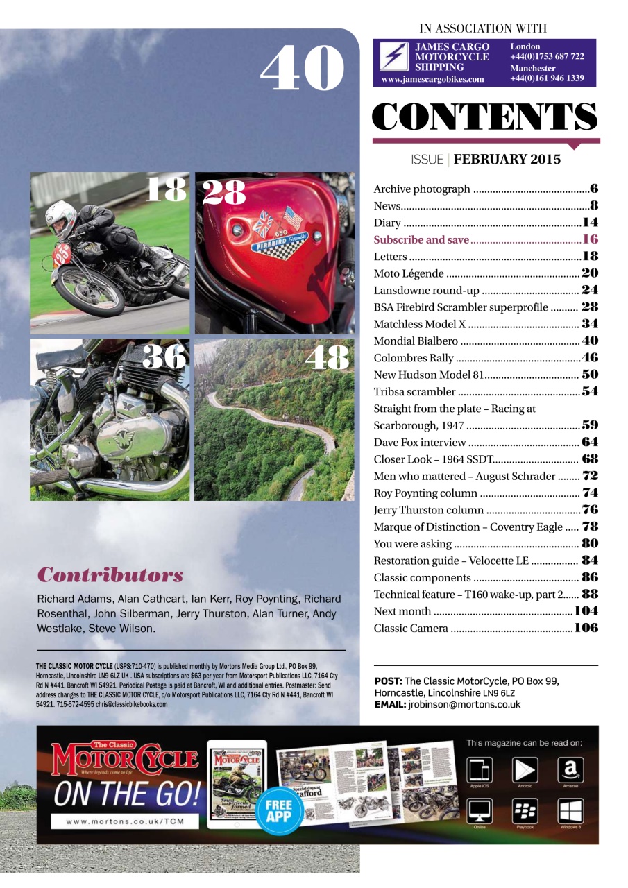 The Classic MotorCycle Preview Pages