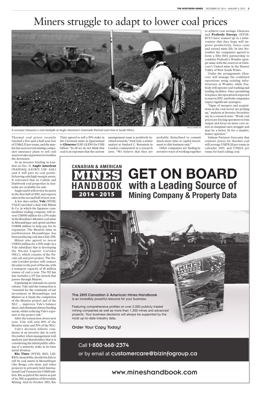 The Northern Miner Preview Pages