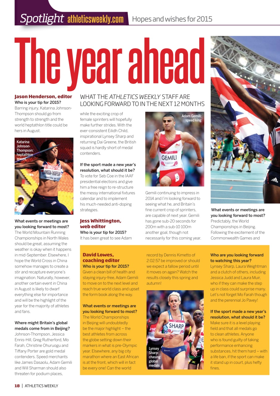 AW – Athletics Weekly Magazine Preview Pages