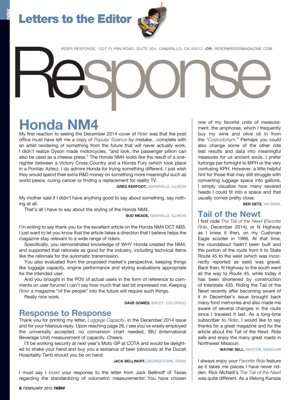 Rider Magazine Preview Pages