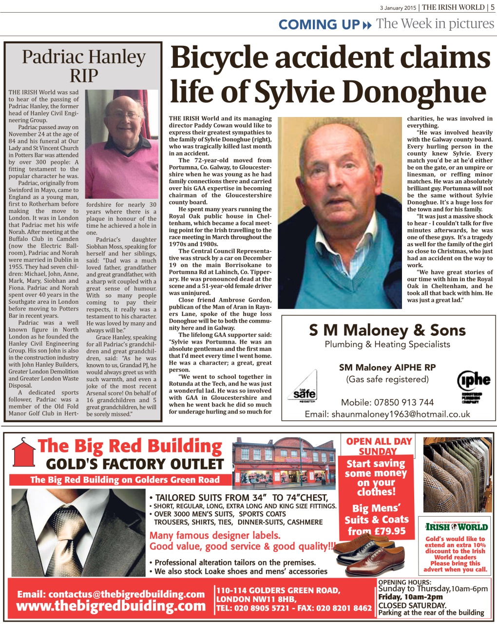 Irish World Preview Pages