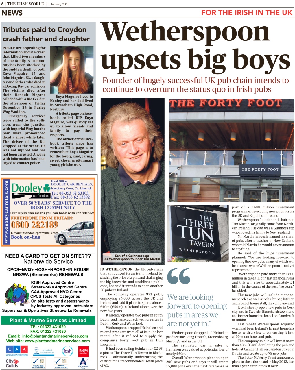 Irish World Preview Pages