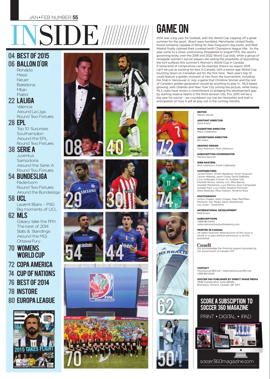Soccer 360 Preview Pages