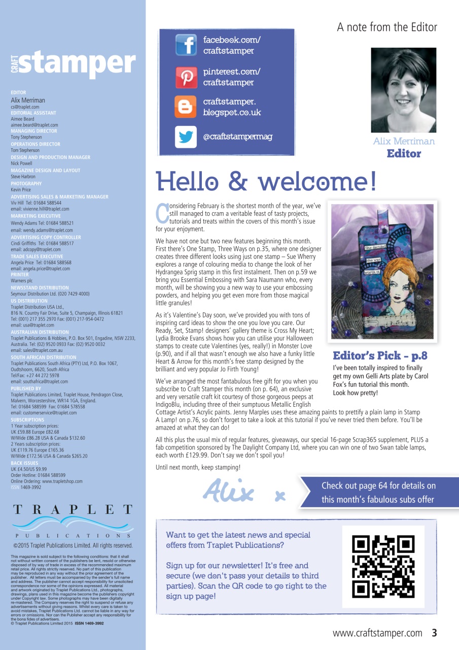 Craft Stamper Preview Pages