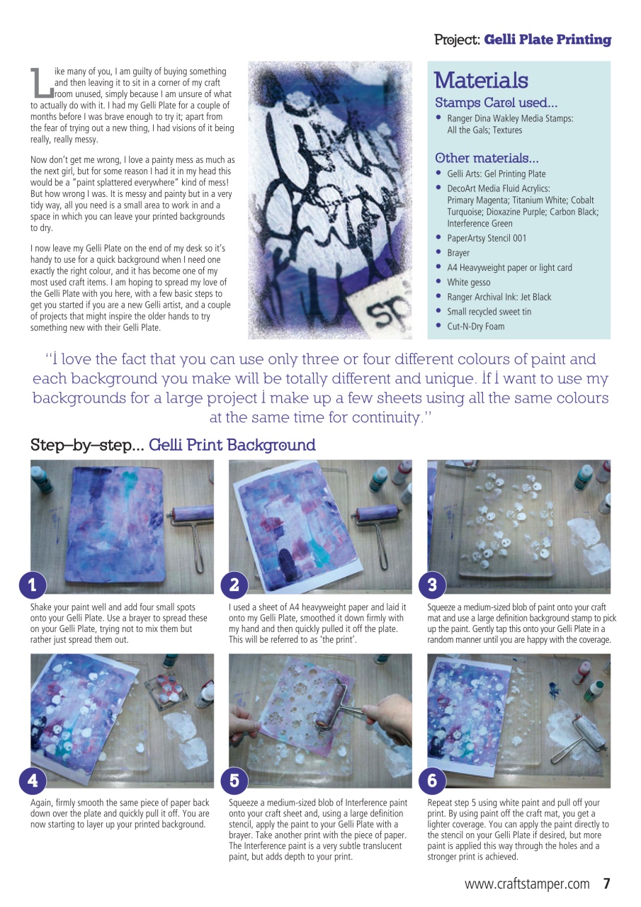 Craft Stamper Preview Pages