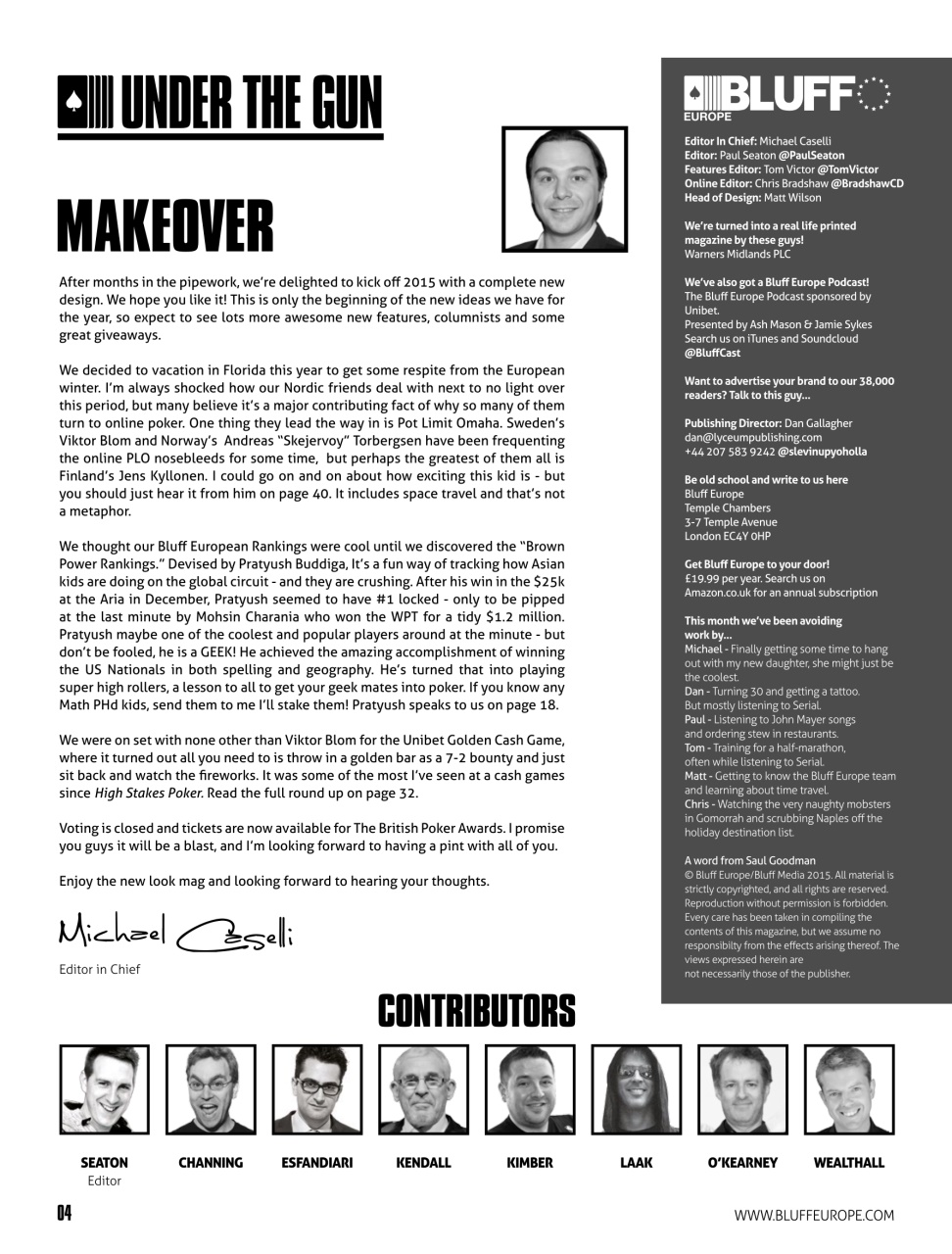 Bluff Europe Preview Pages