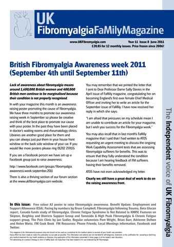 Fibromyalgia Magazine issue June 2011