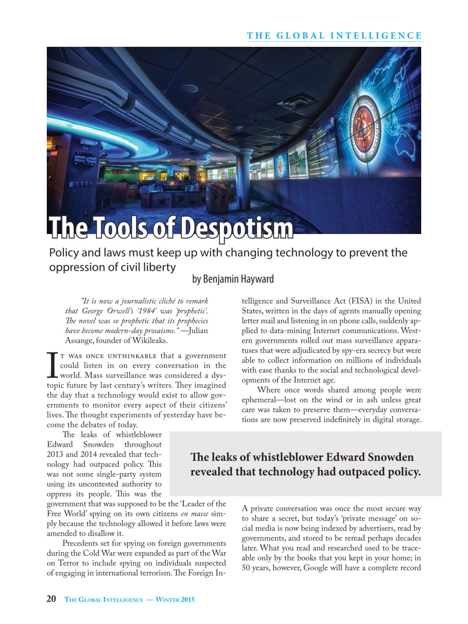 The Global Intelligence Preview Pages