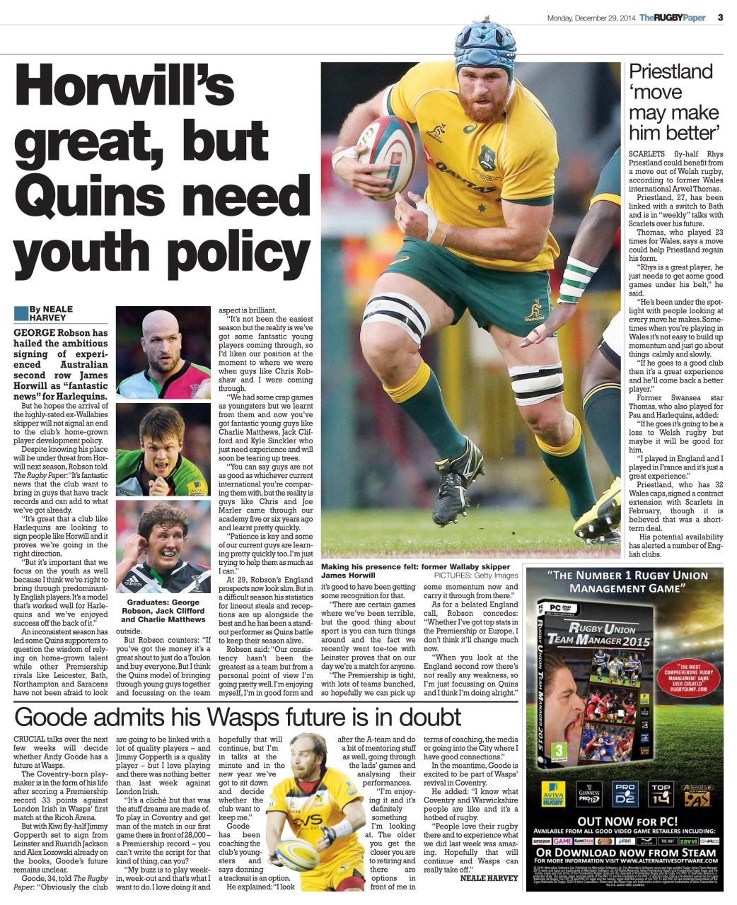 The Rugby Paper Preview Pages