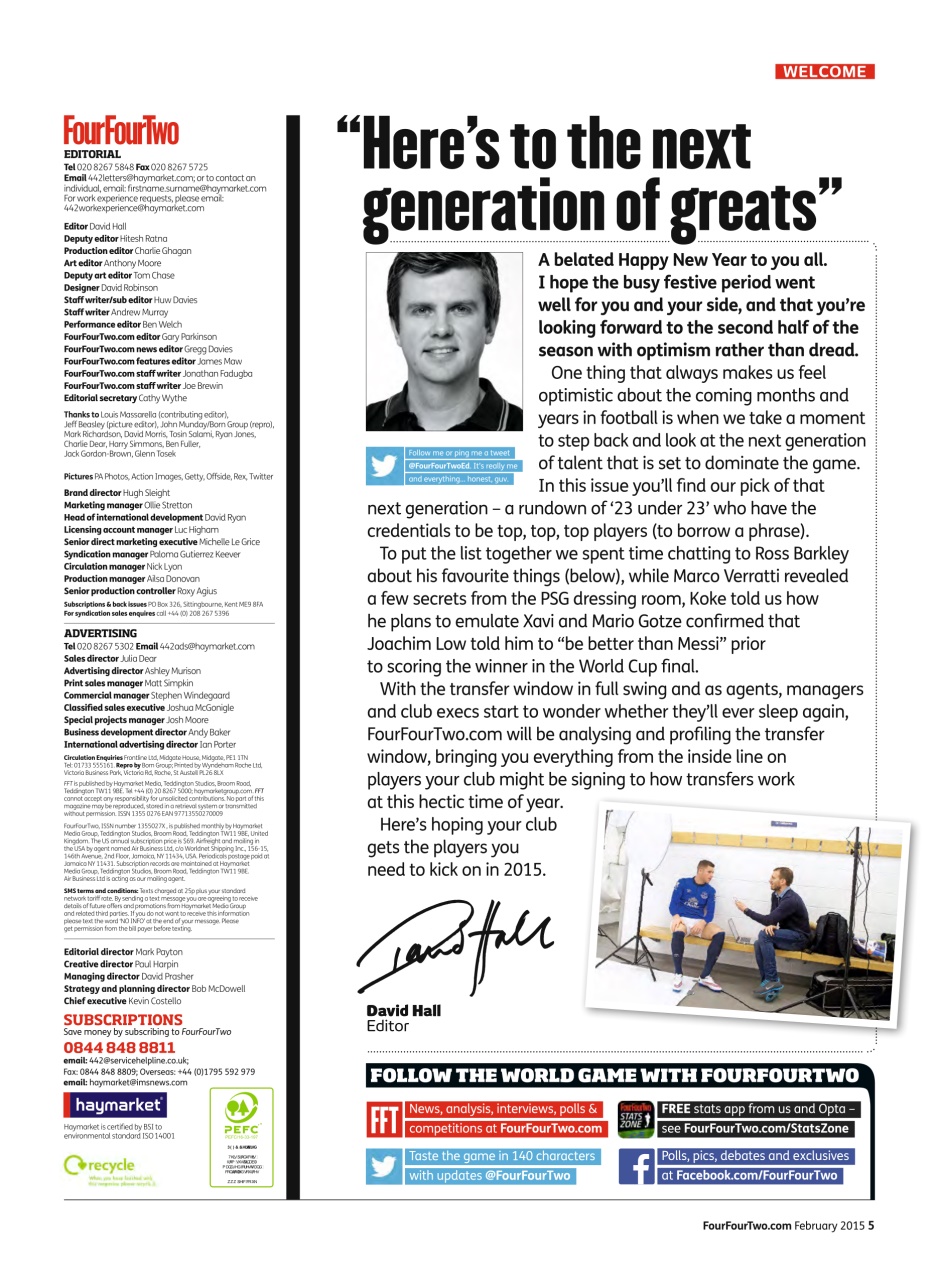 FourFourTwo Preview Pages