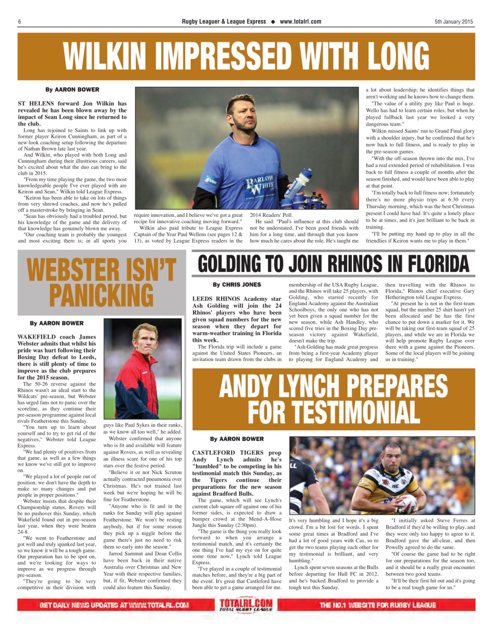 League Express Preview Pages