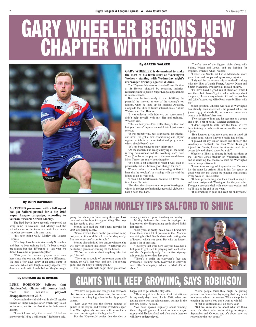 League Express Preview Pages