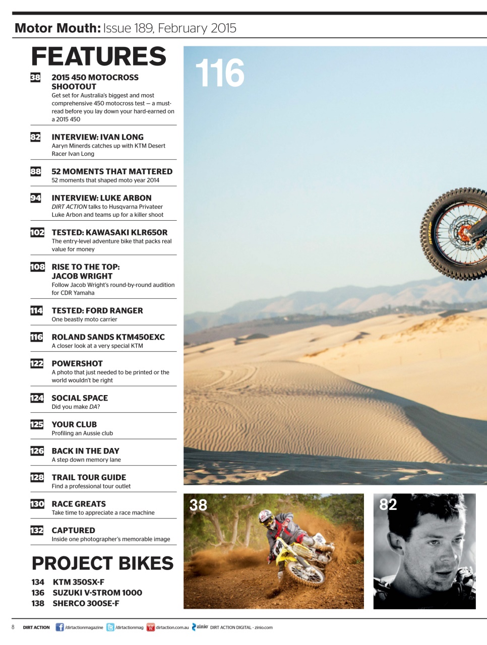 Dirt Action Preview Pages