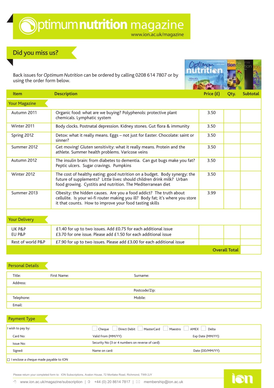 Optimum Nutrition Preview Pages