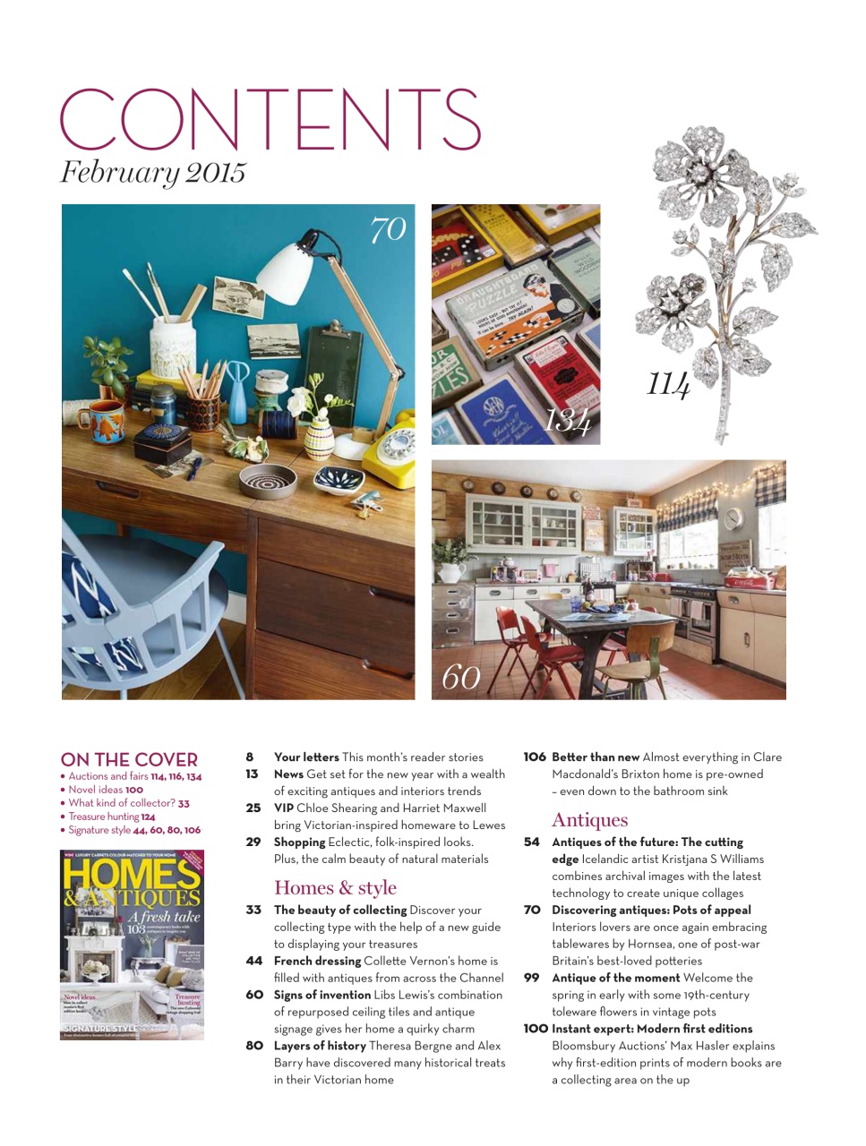 Homes & Antiques Magazine Preview Pages