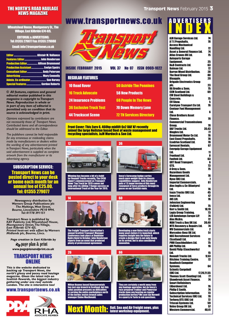 Transport News Preview Pages