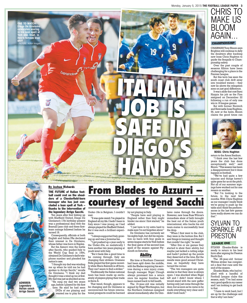 The Football League Paper Preview Pages