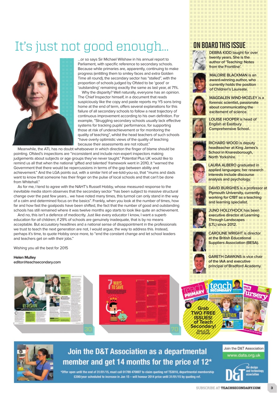 Teach Secondary Preview Pages