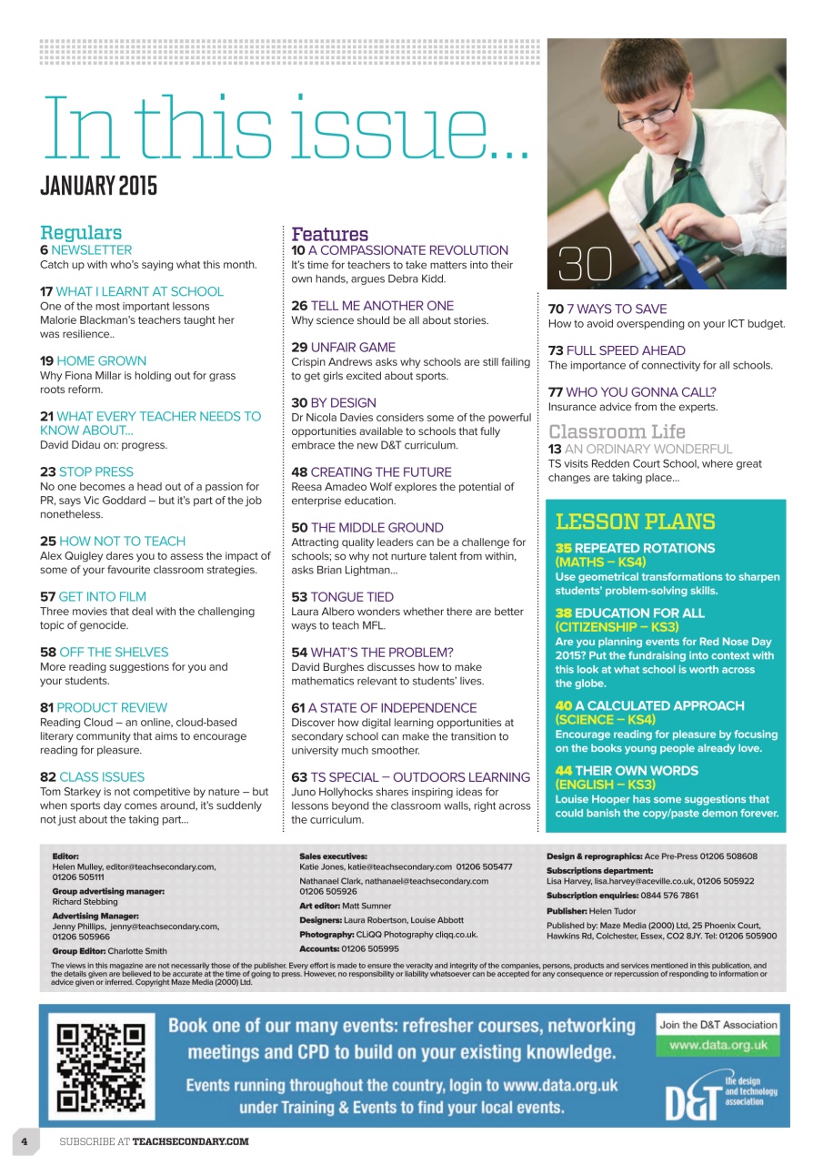 Teach Secondary Preview Pages