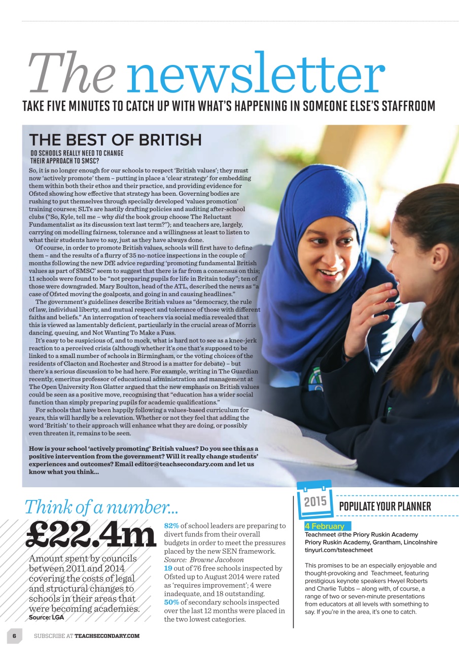 Teach Secondary Preview Pages