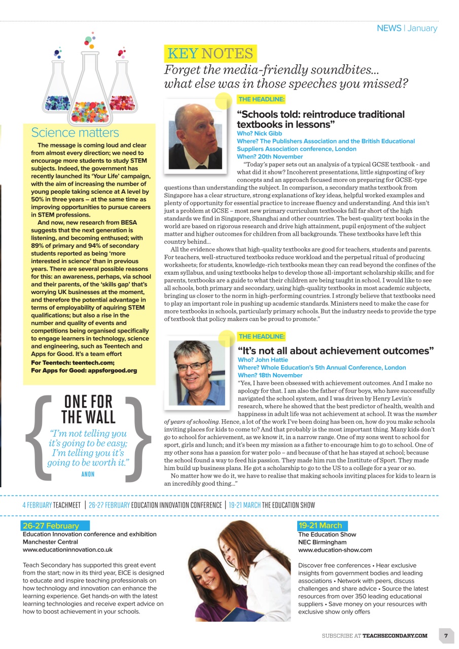 Teach Secondary Preview Pages