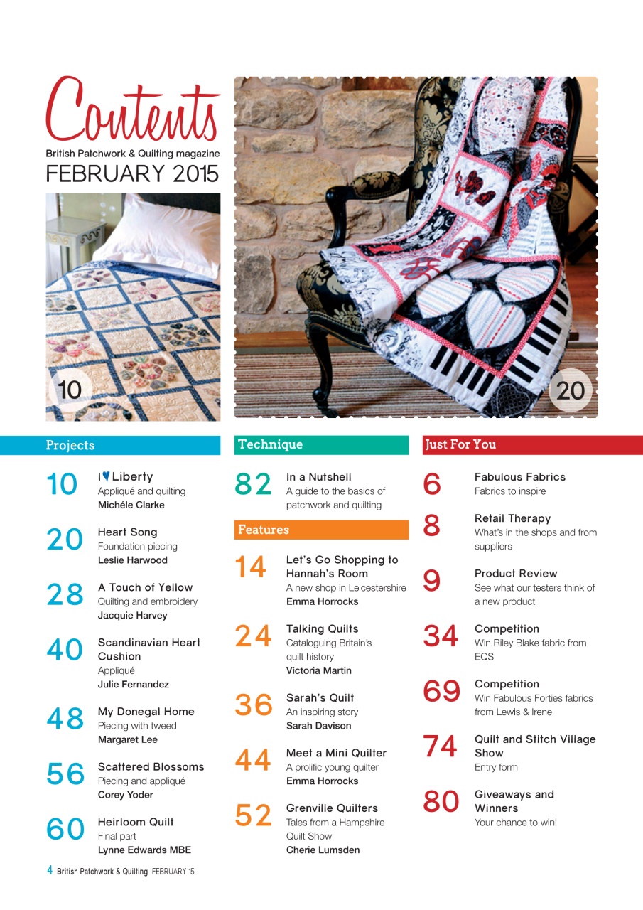 Patchwork and Quilting Preview Pages