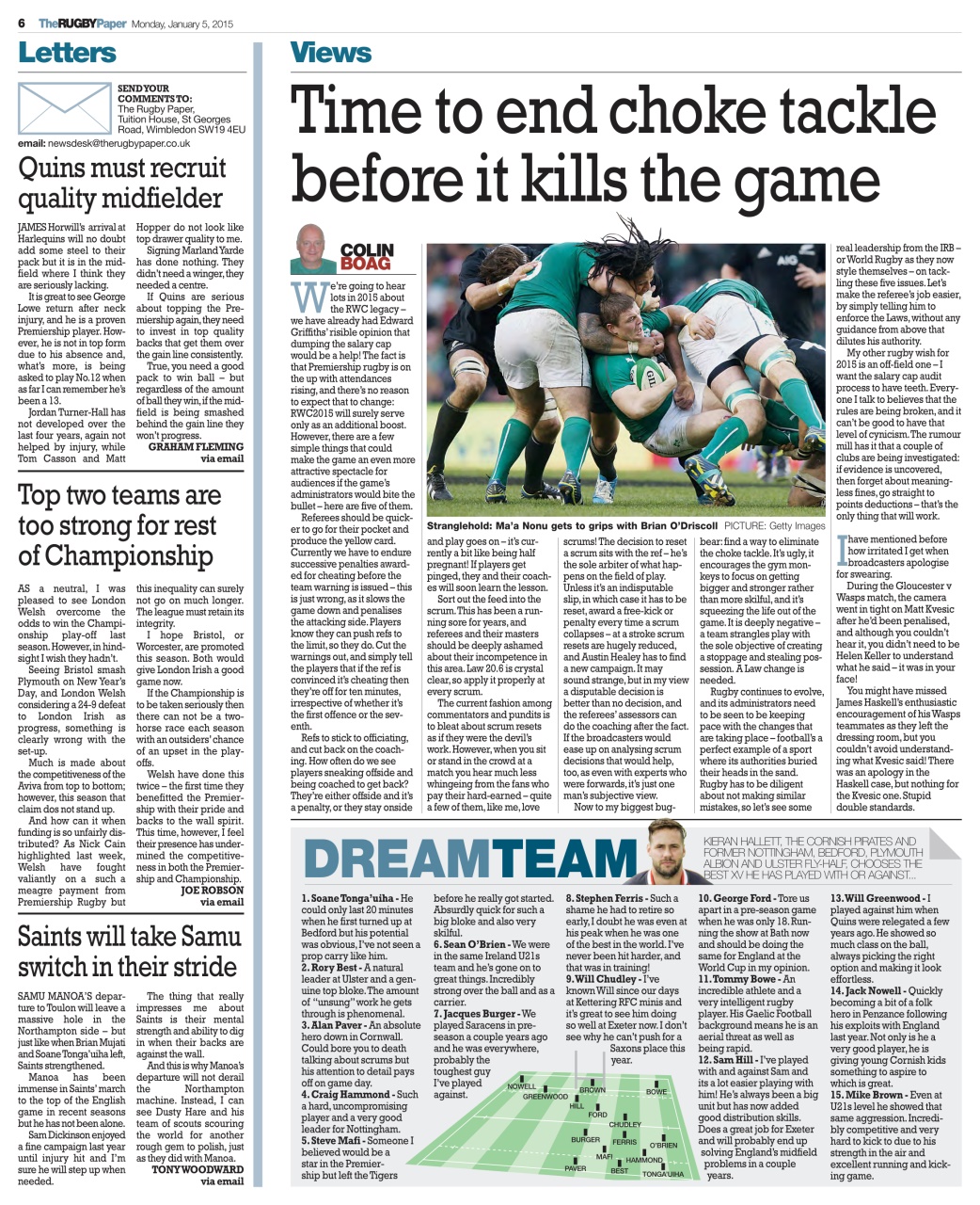 The Rugby Paper Preview Pages