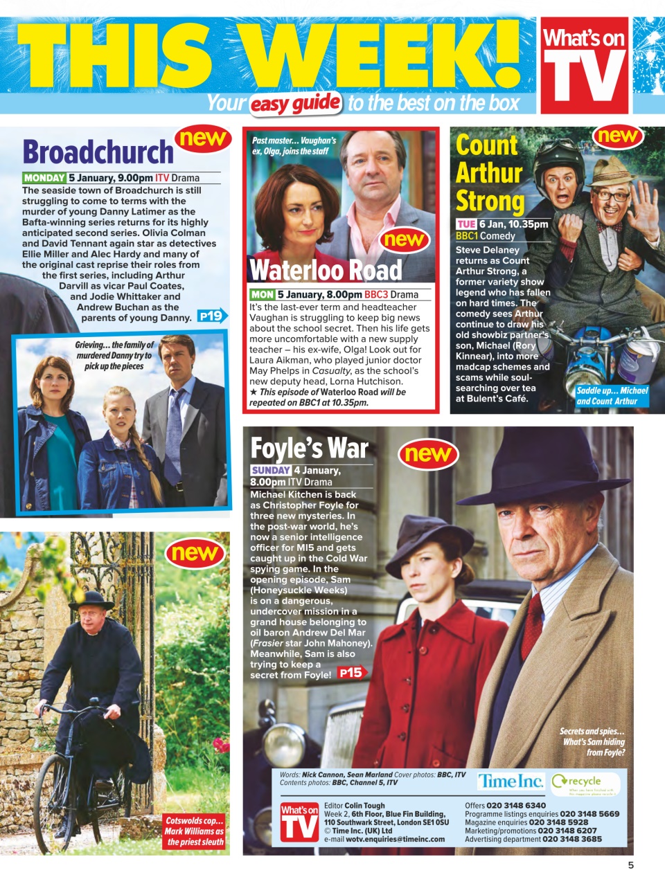 What's on TV Preview Pages