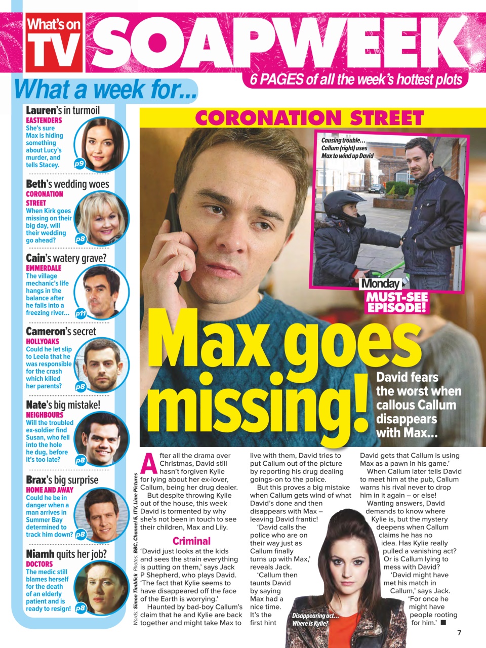 What's on TV Preview Pages