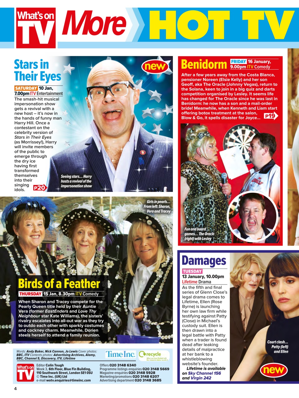 What's on TV Preview Pages