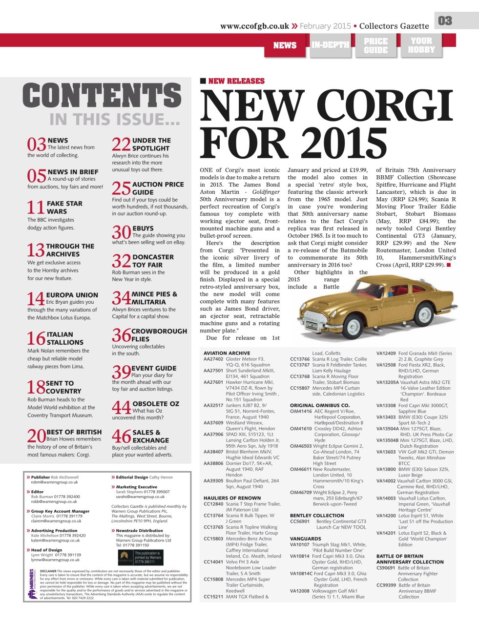 Collectors Gazette Preview Pages