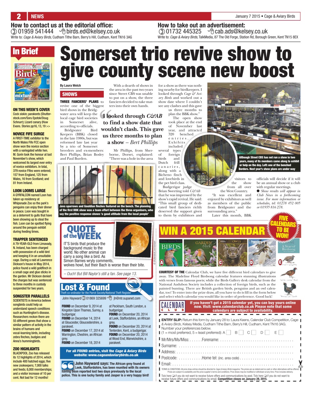 Cage & Aviary Birds Preview Pages