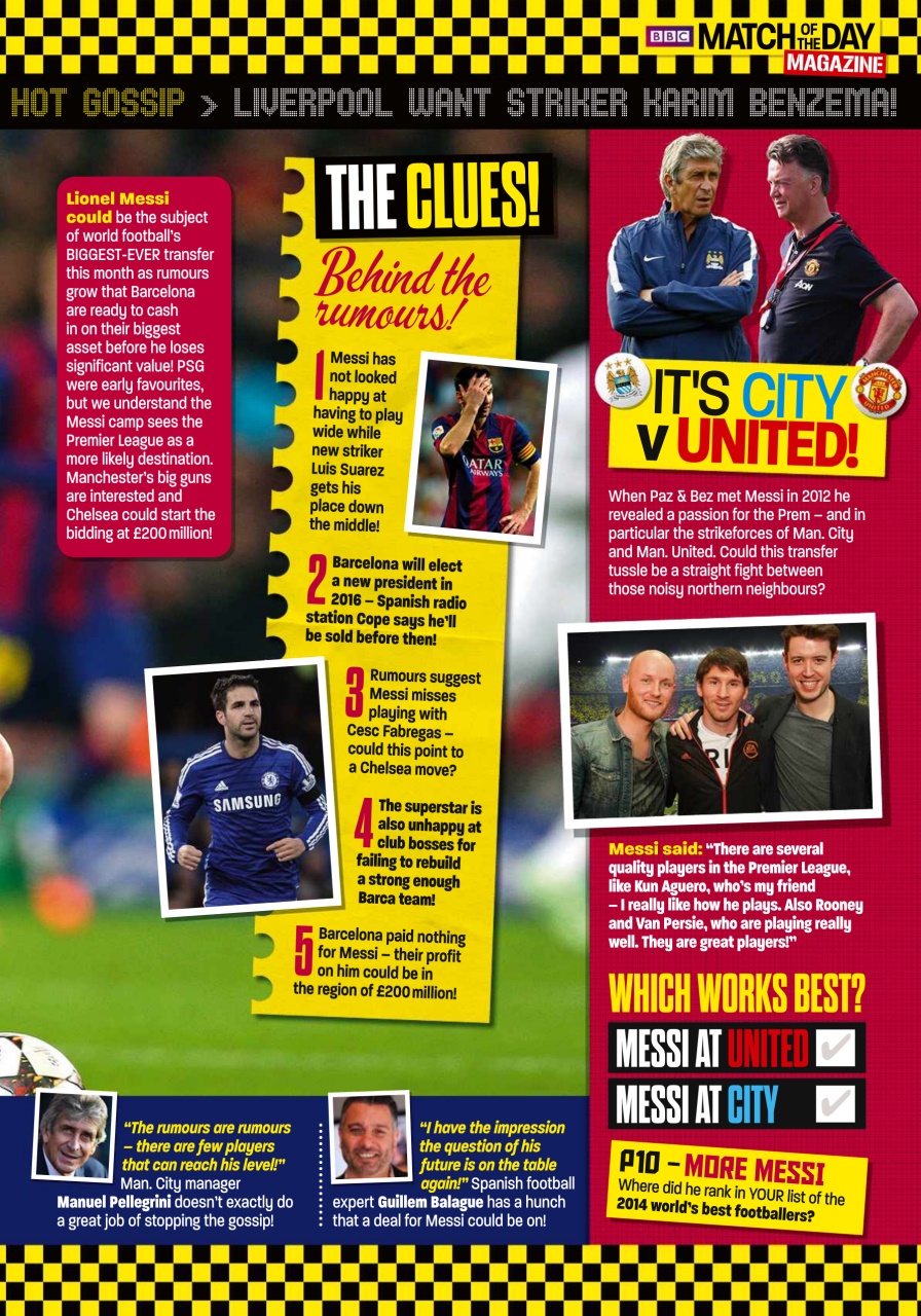 Match of the Day Preview Pages