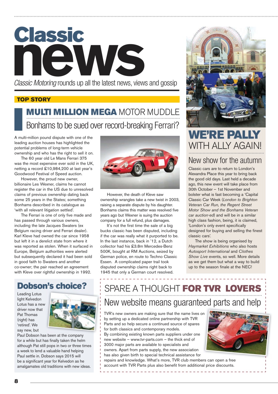 Classic Motoring Preview Pages