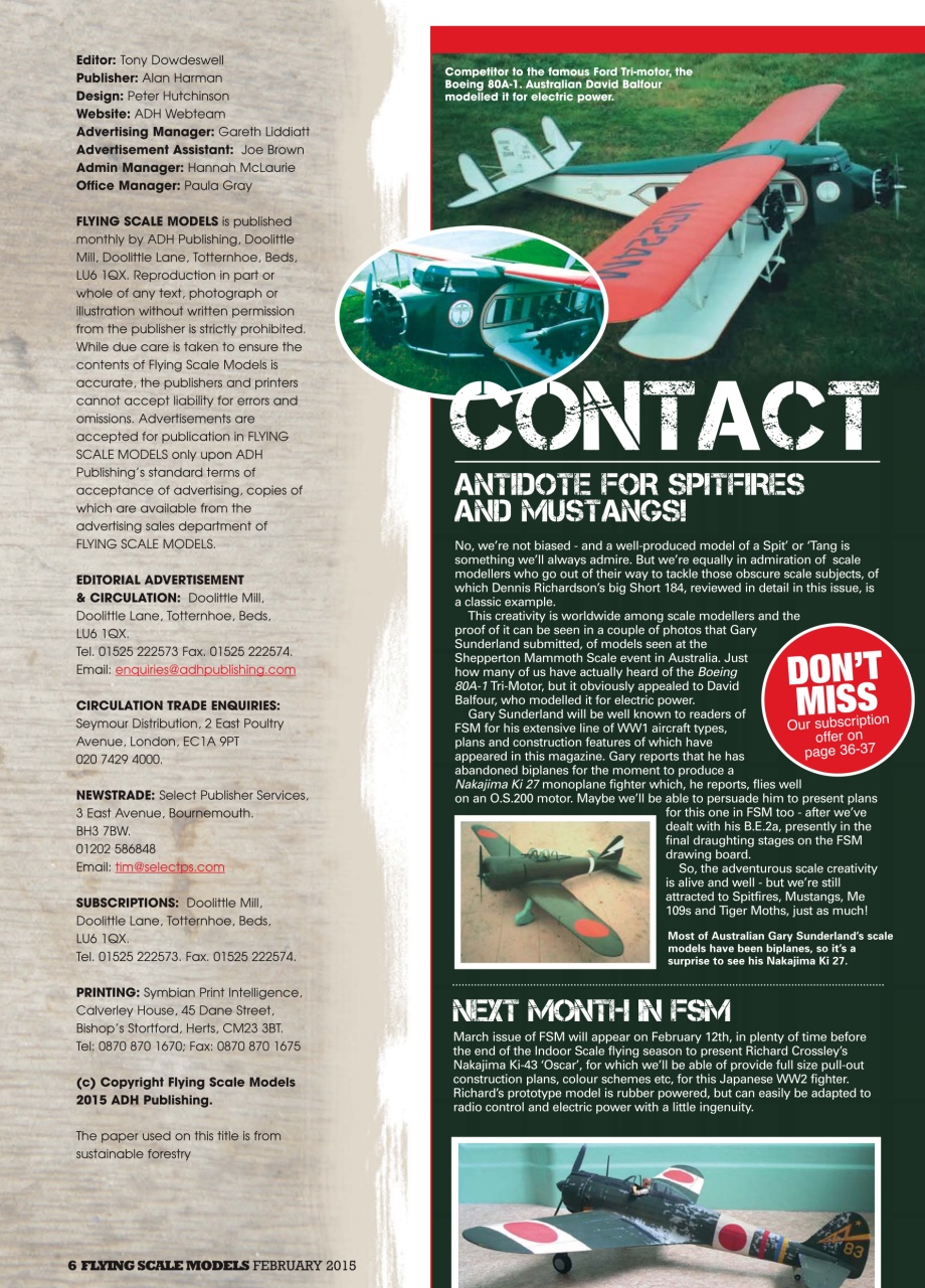 Radio Control Model Flyer Preview Pages