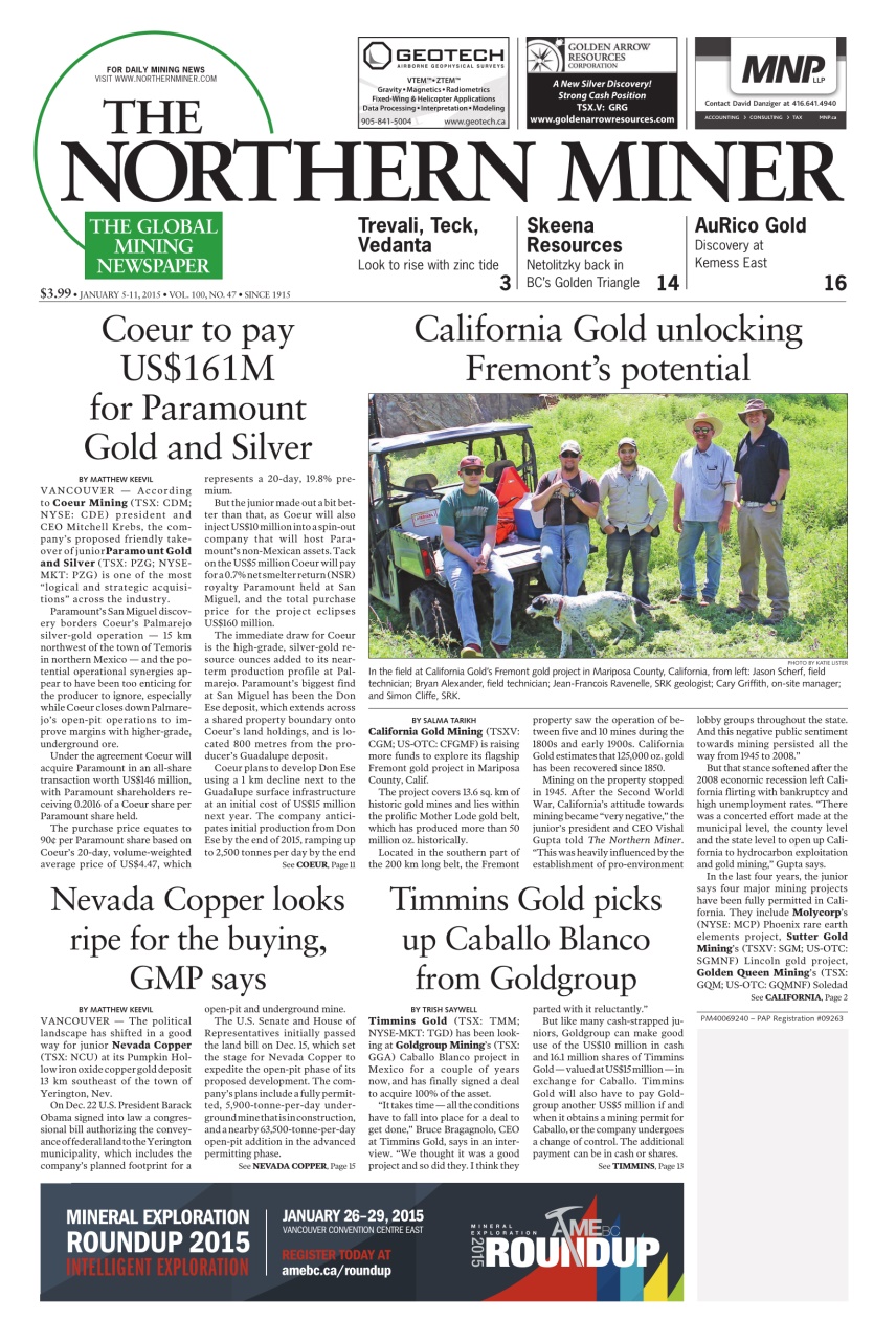 The Northern Miner Preview Pages