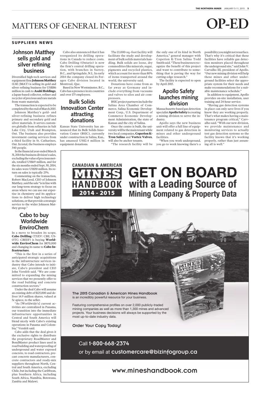 The Northern Miner Preview Pages