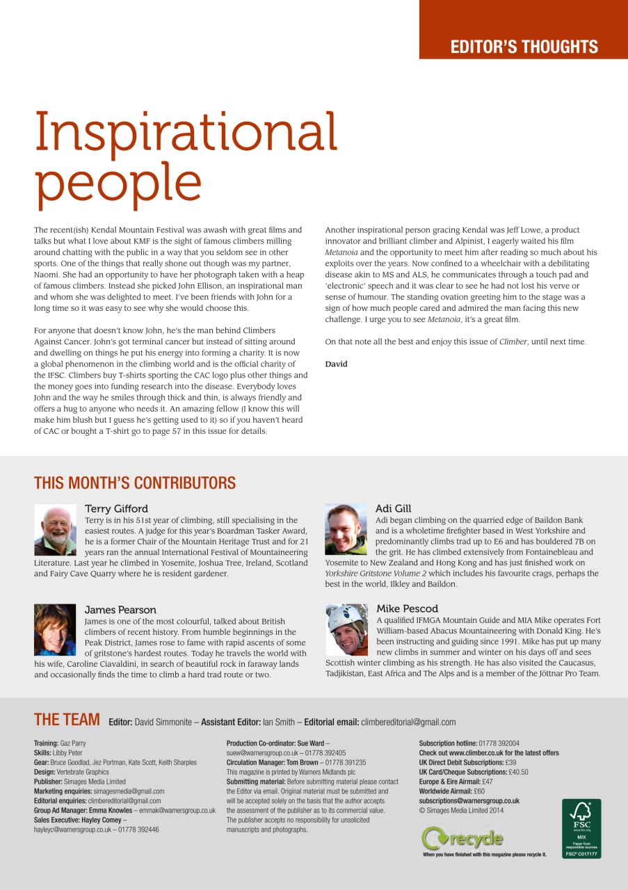 Climber Preview Pages