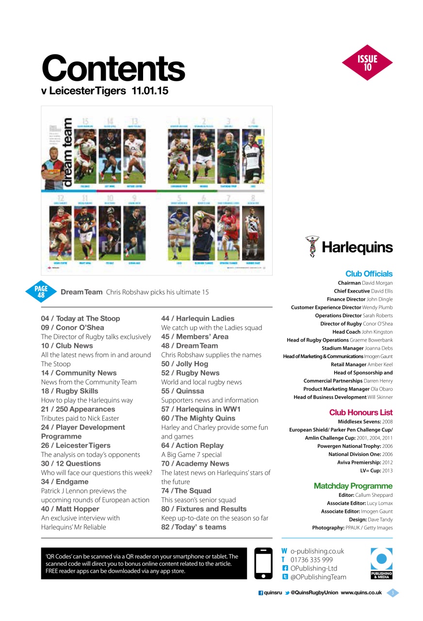 Harlequins Preview Pages