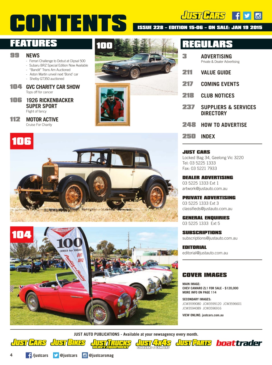 JUST CARS Preview Pages