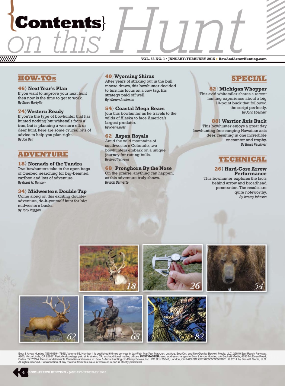 Bow & Arrow Hunting Preview Pages