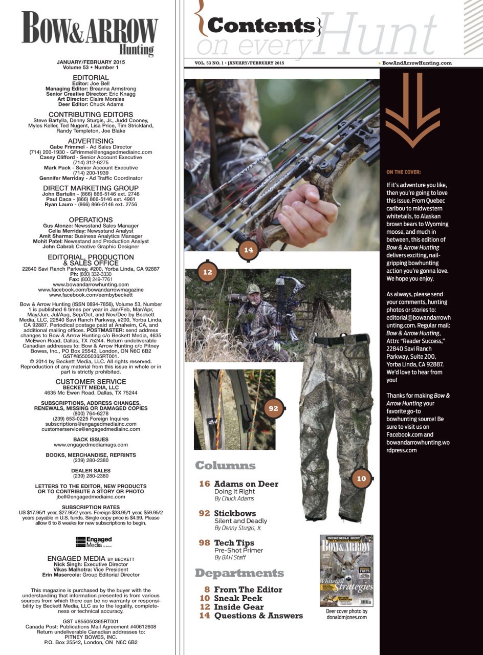 Bow & Arrow Hunting Preview Pages